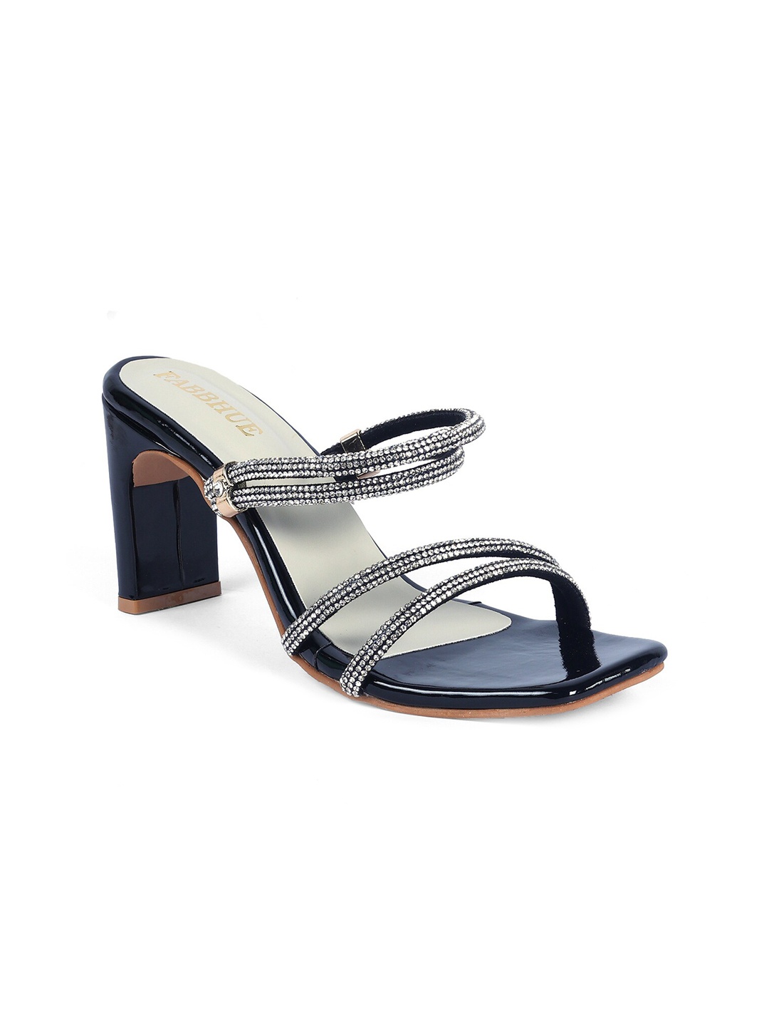 

FABBHUE Embellished Slim Heels, Black