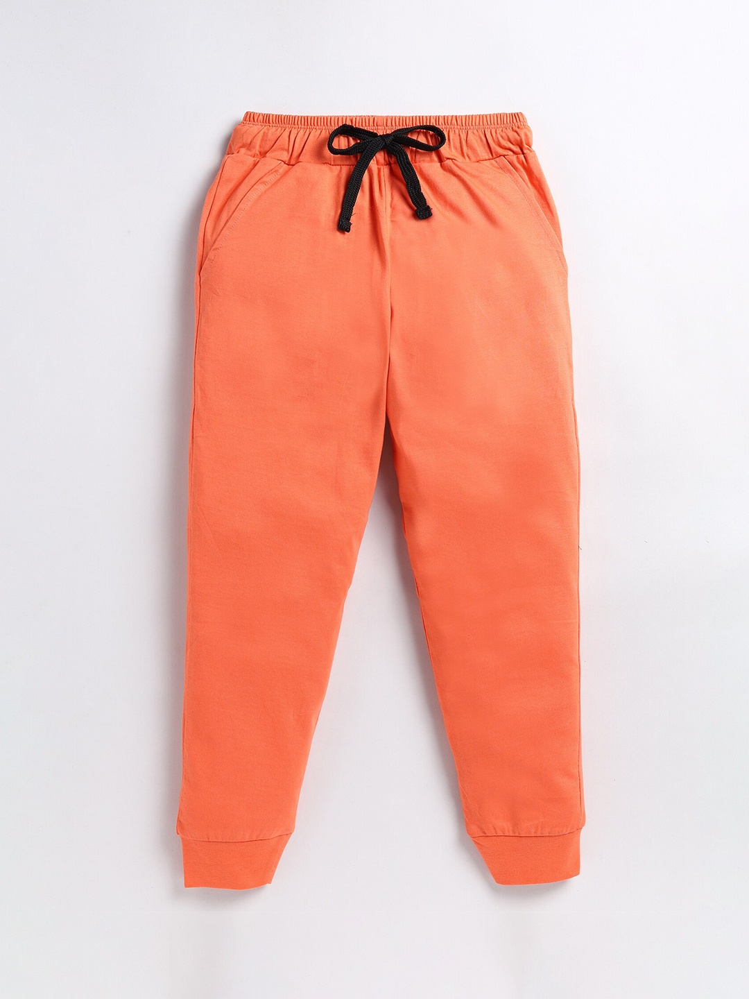 

SmartRAHO Boys Regular Fit Cotton Joggers, Orange