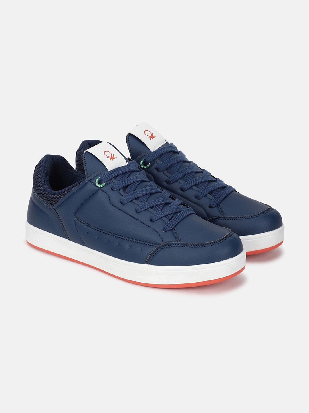 

United Colors of Benetton Men Contrast Sole Lightweight Sneakers, Navy blue