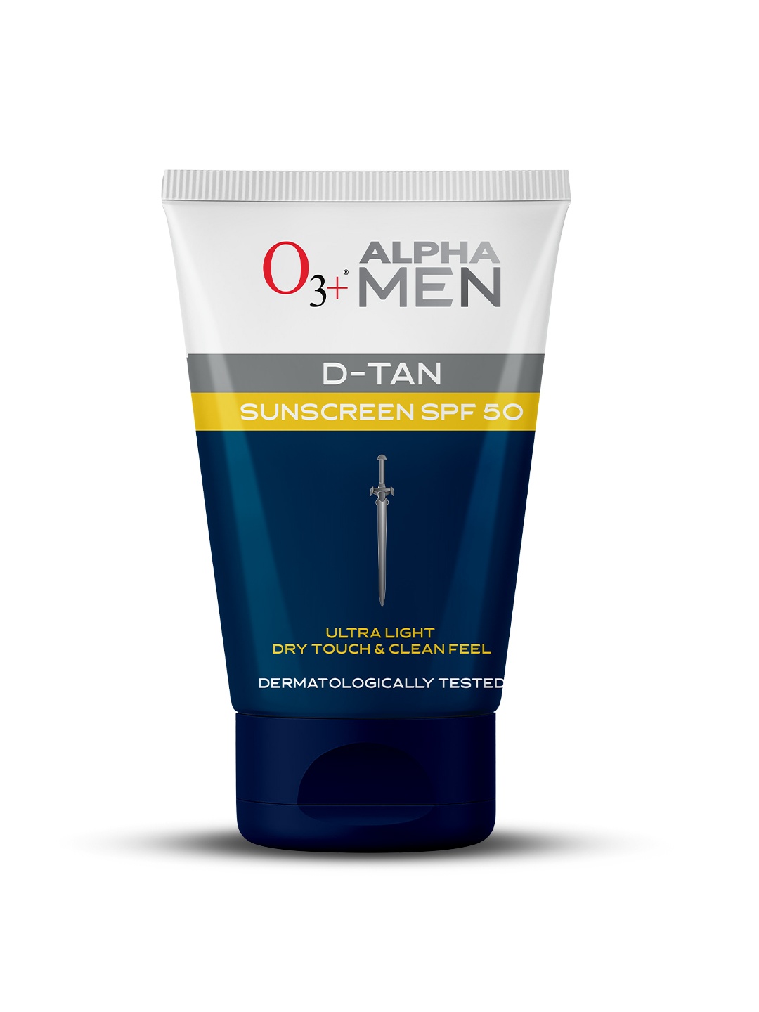 

O3 Alpha Men D-Tan Sunscreen SPF50 with Hyaluronic Acid & Niacinamide - 50g, Blue
