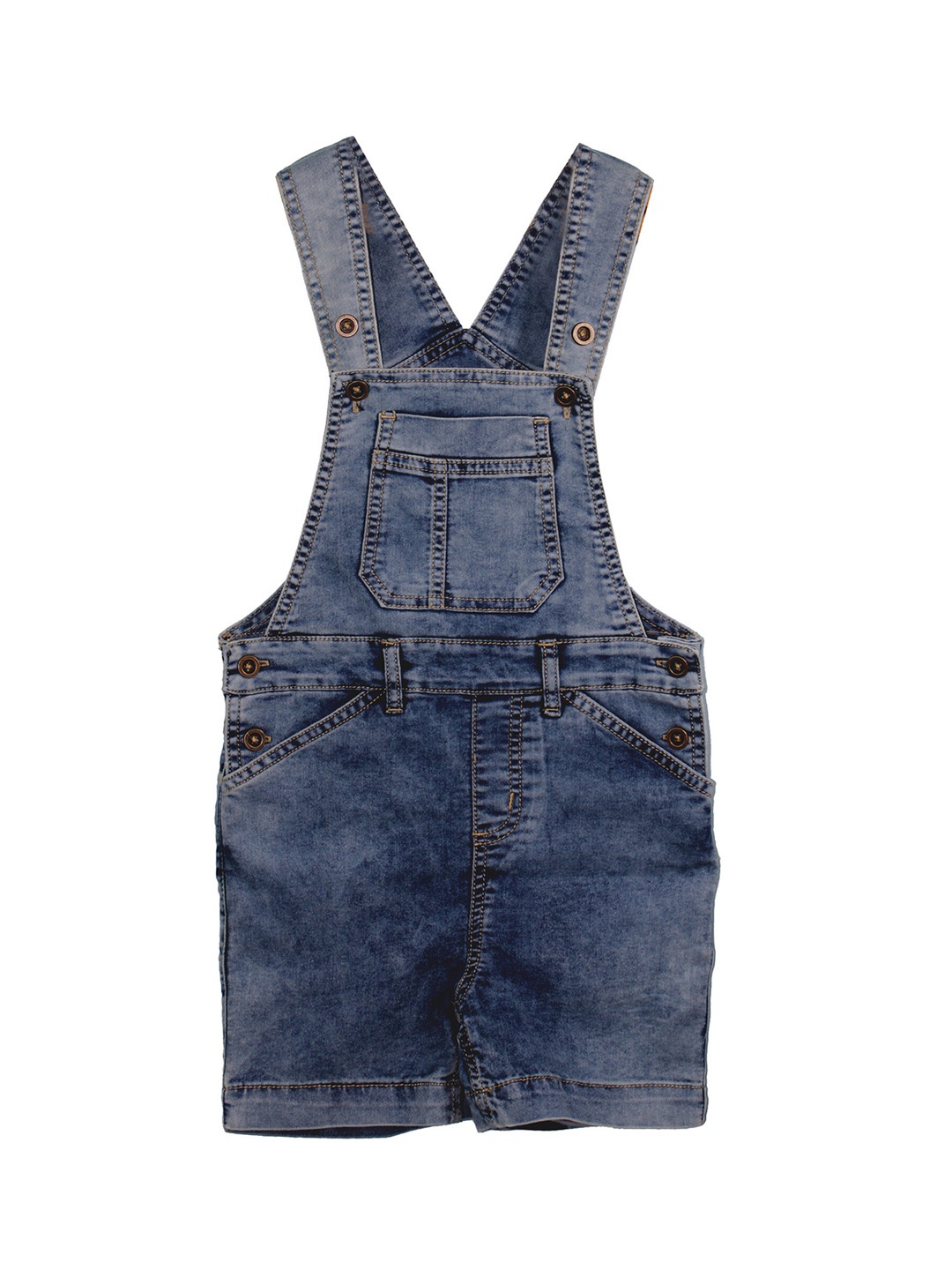 

KiddoPanti Boys Denim Dungarees, Blue