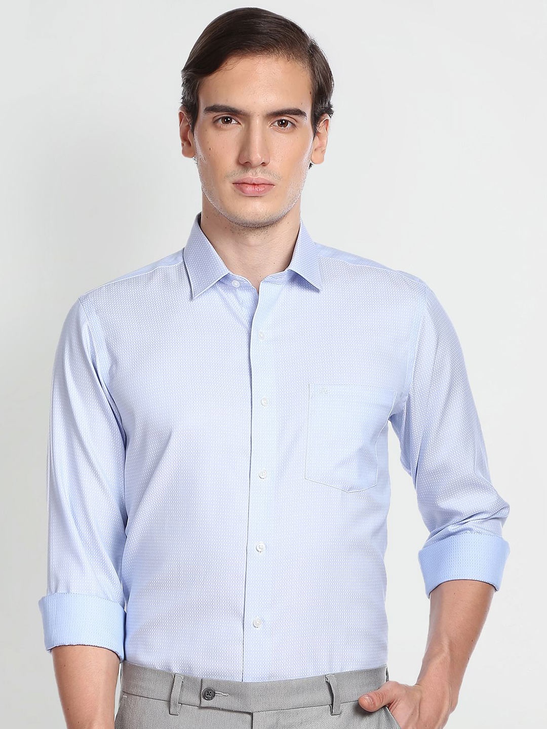 

Arrow Spread Collar Cotton Casual Shirt, Blue