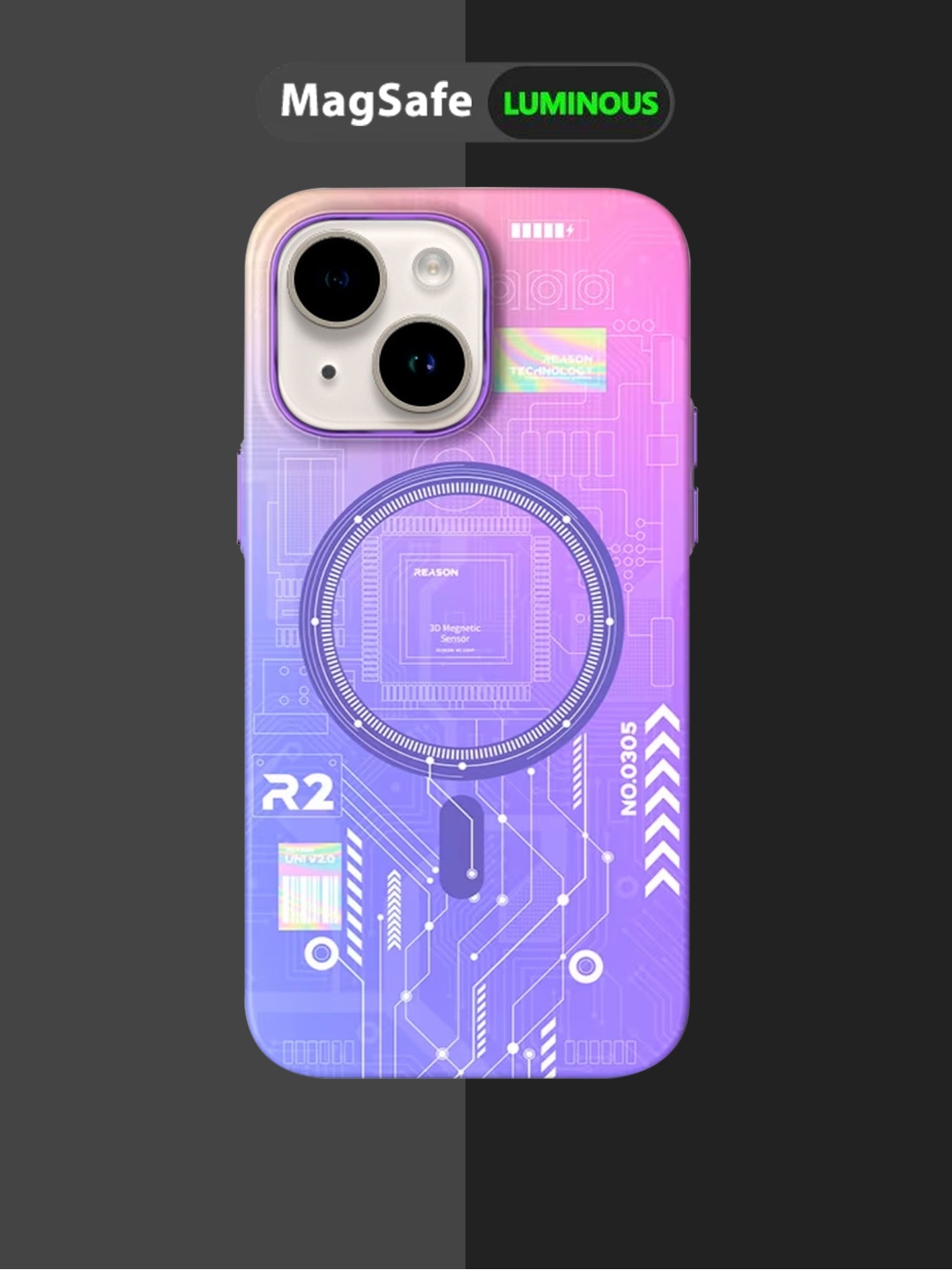 

TREEMODA Printed iPhone 14 Mobile Back Case, Purple