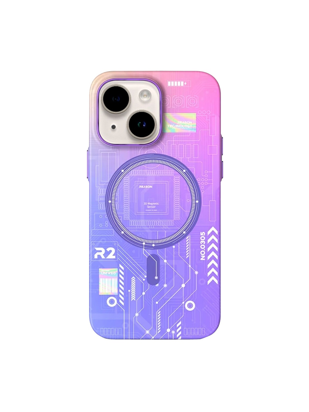 

TREEMODA Printed iPhone 13 Mobile Back Case, Purple