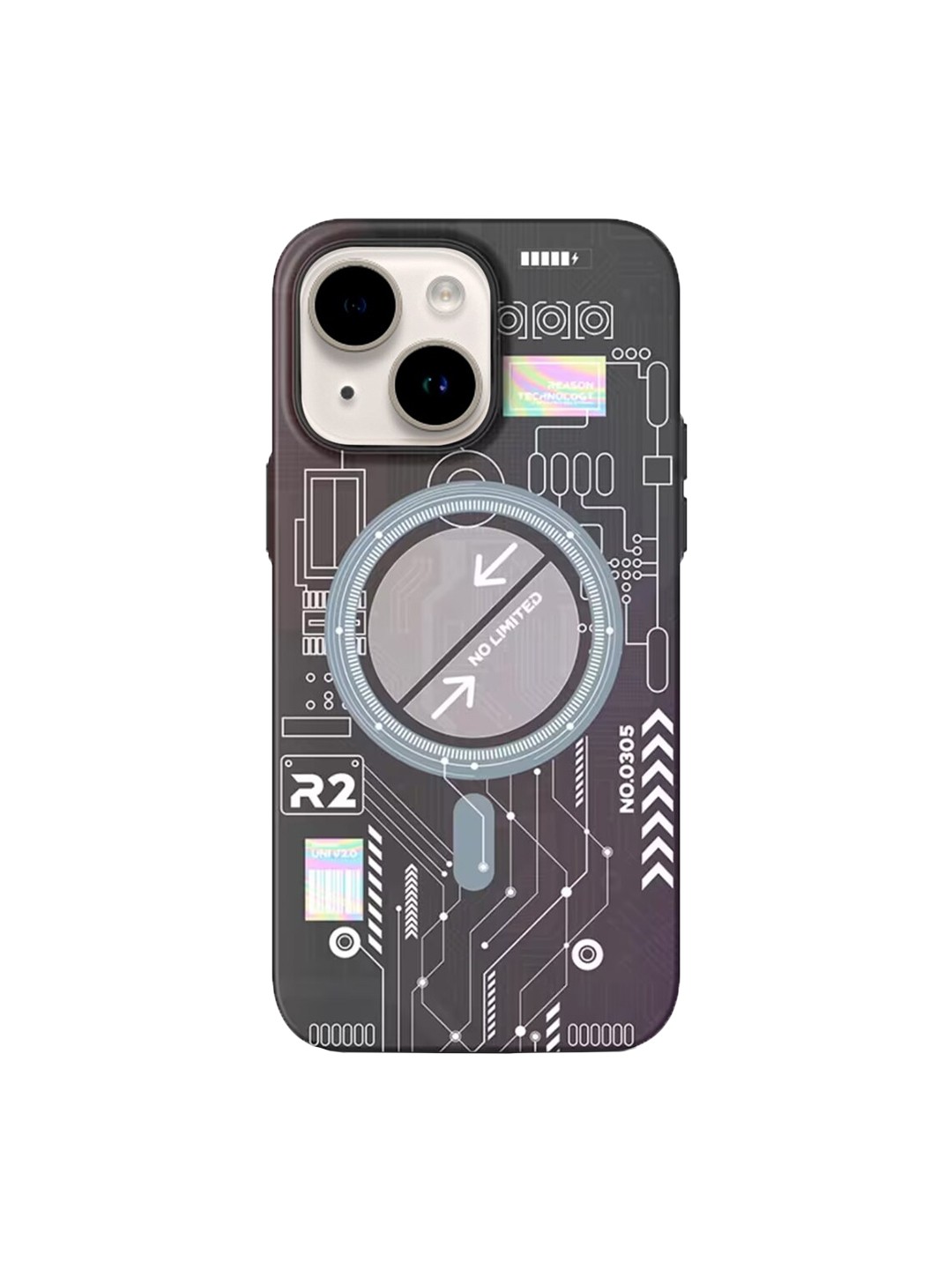 

TREEMODA Printed iPhone 14 Mobile Back Case, Grey