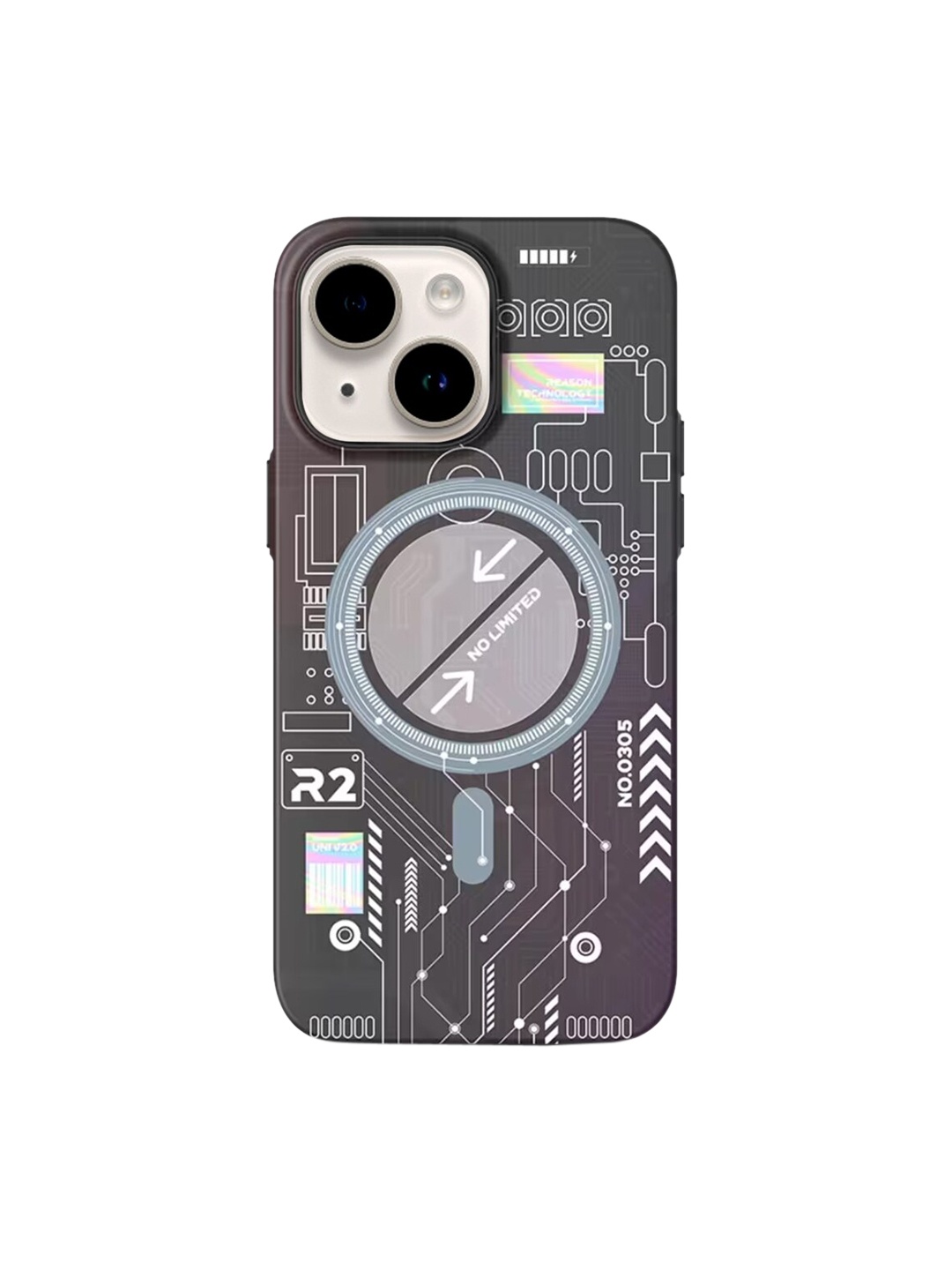 

TREEMODA Printed iPhone 13 Mobile Back Case, Grey