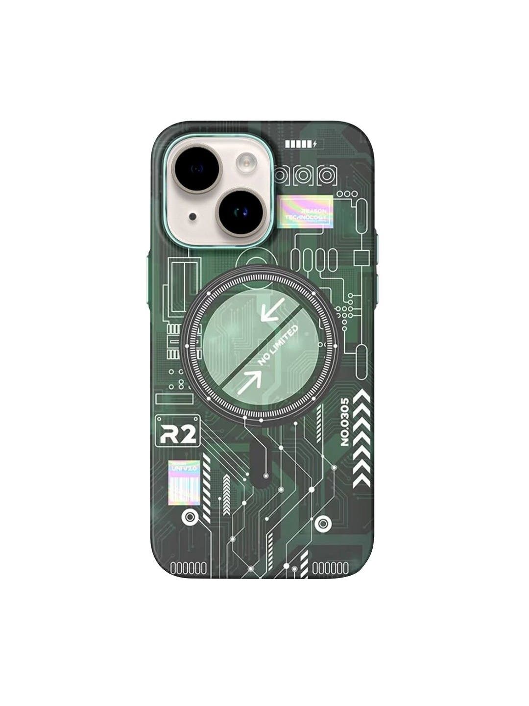 

TREEMODA Printed iPhone 14 Mobile Back Case, Green