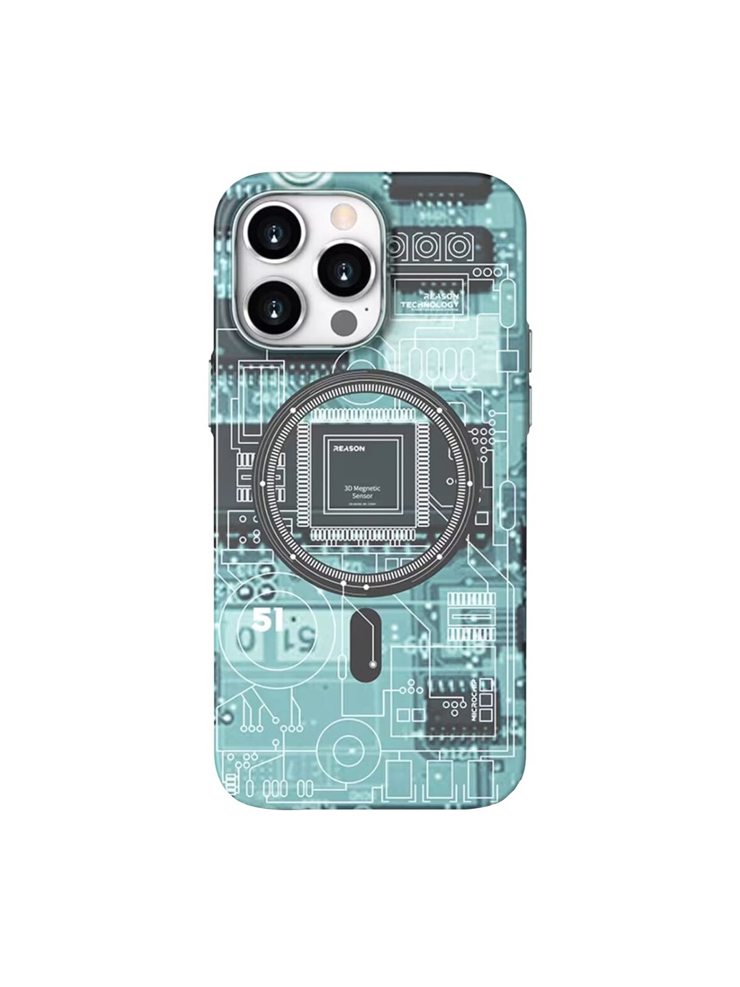 

TREEMODA Printed iPhone 14 Pro Mobile Back Case, Blue