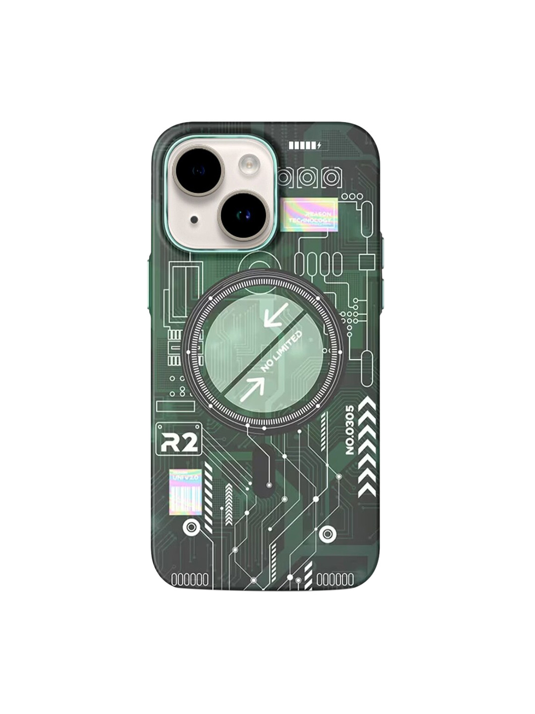 

TREEMODA Printed iPhone 13 Mobile Back Case, Green