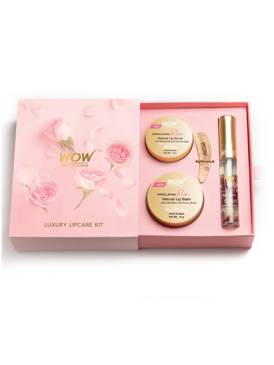 

WOW SKIN SCIENCE Lip Smoothing & Softening Luxury Lip Care Kit for Chapped Lips, Pink