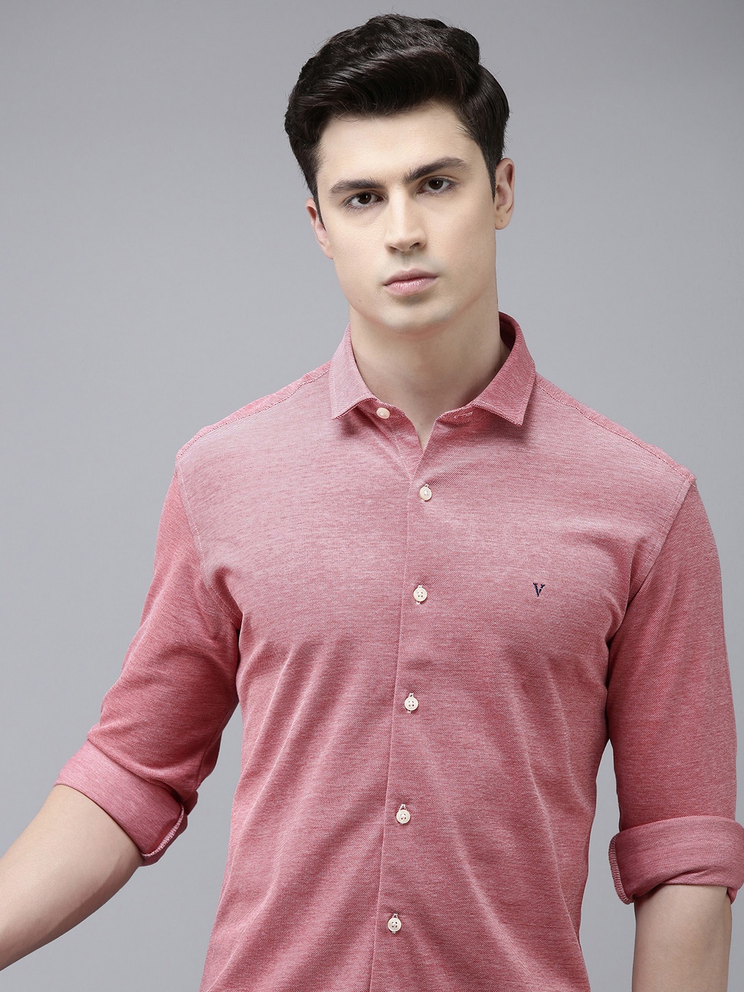 

Van Heusen Sport Men Slim Fit Opaque Casual Shirt, Red