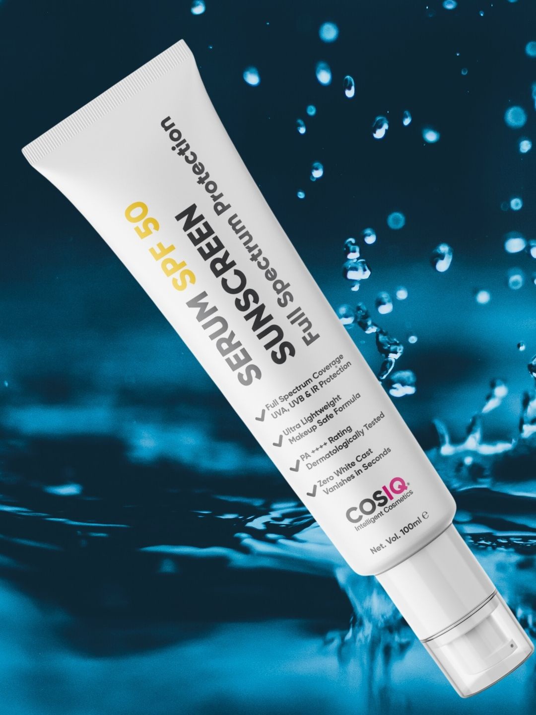 

CosIQ SPF50 PA++++ Full Spectrum Sunscreen Serum - 100ml, White