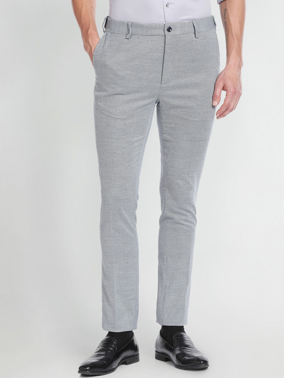 

Arrow New York Men Super Slim Autoflex Formal Trousers, Blue