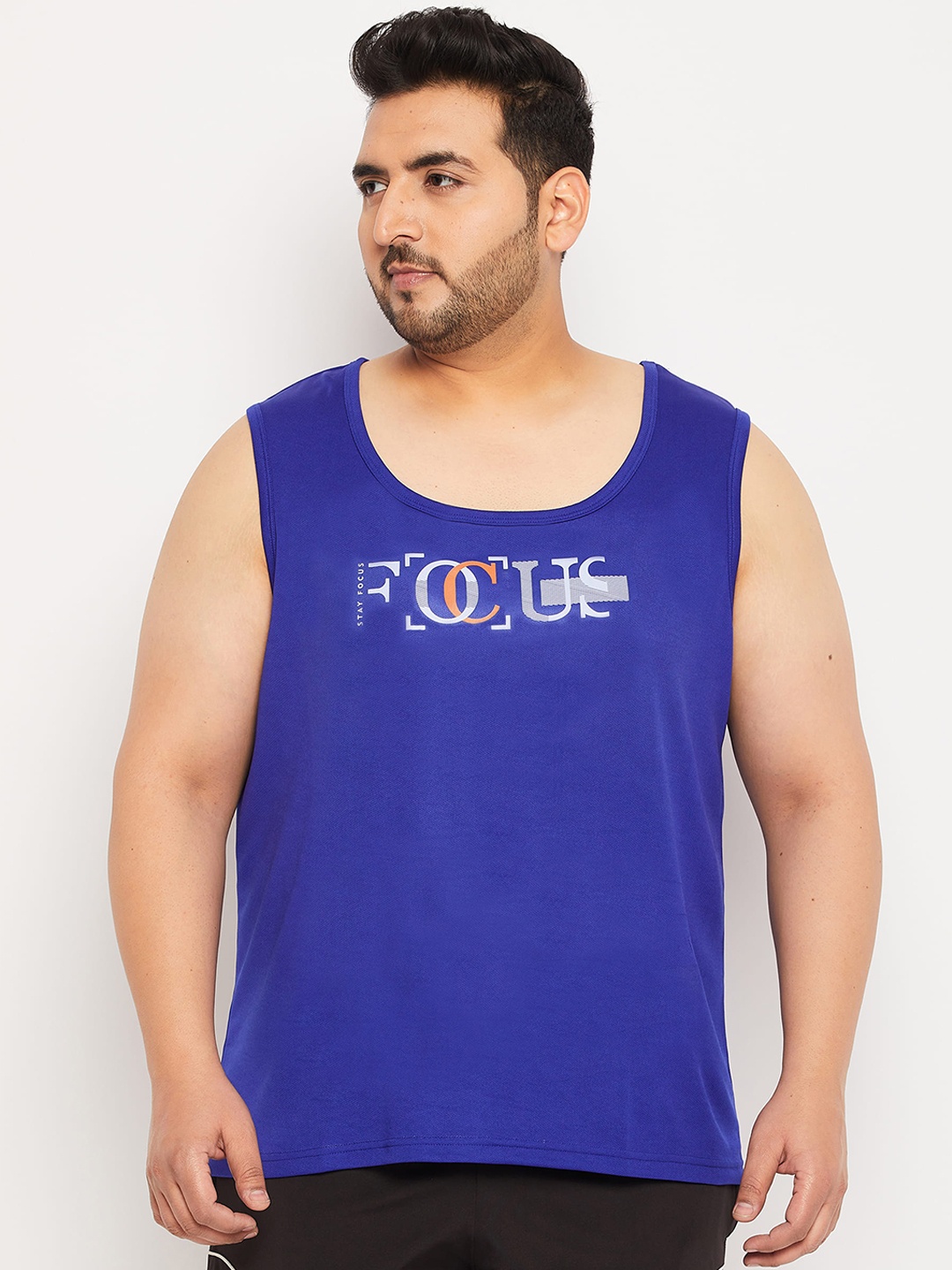 

bigbanana Men Plus Size Printed Innerwear Gym Vest Motha, Blue