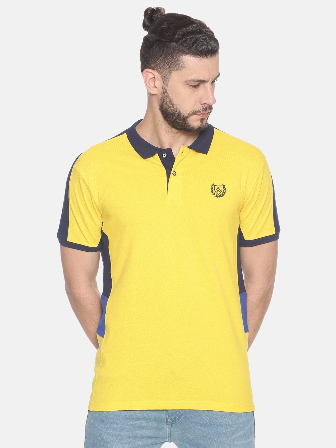 

Steenbok Polo Collar Pure Cotton T-shirt, Yellow