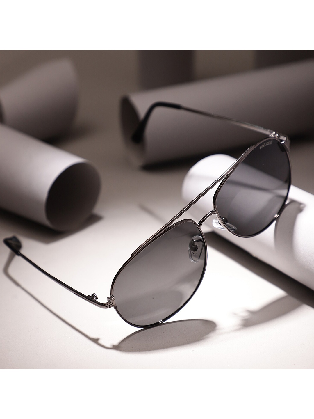 

MARC LOUIS Lens & Aviator Sunglasses With UV Protected Lens ML D8984 GREY 1 SG