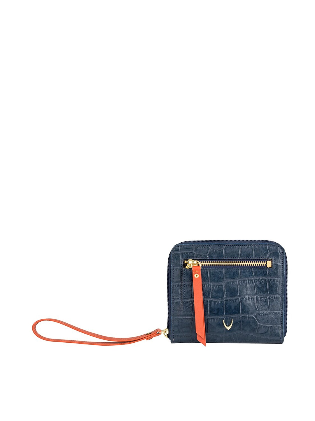 

Hidesign Textured Zip Around Wallet, Blue