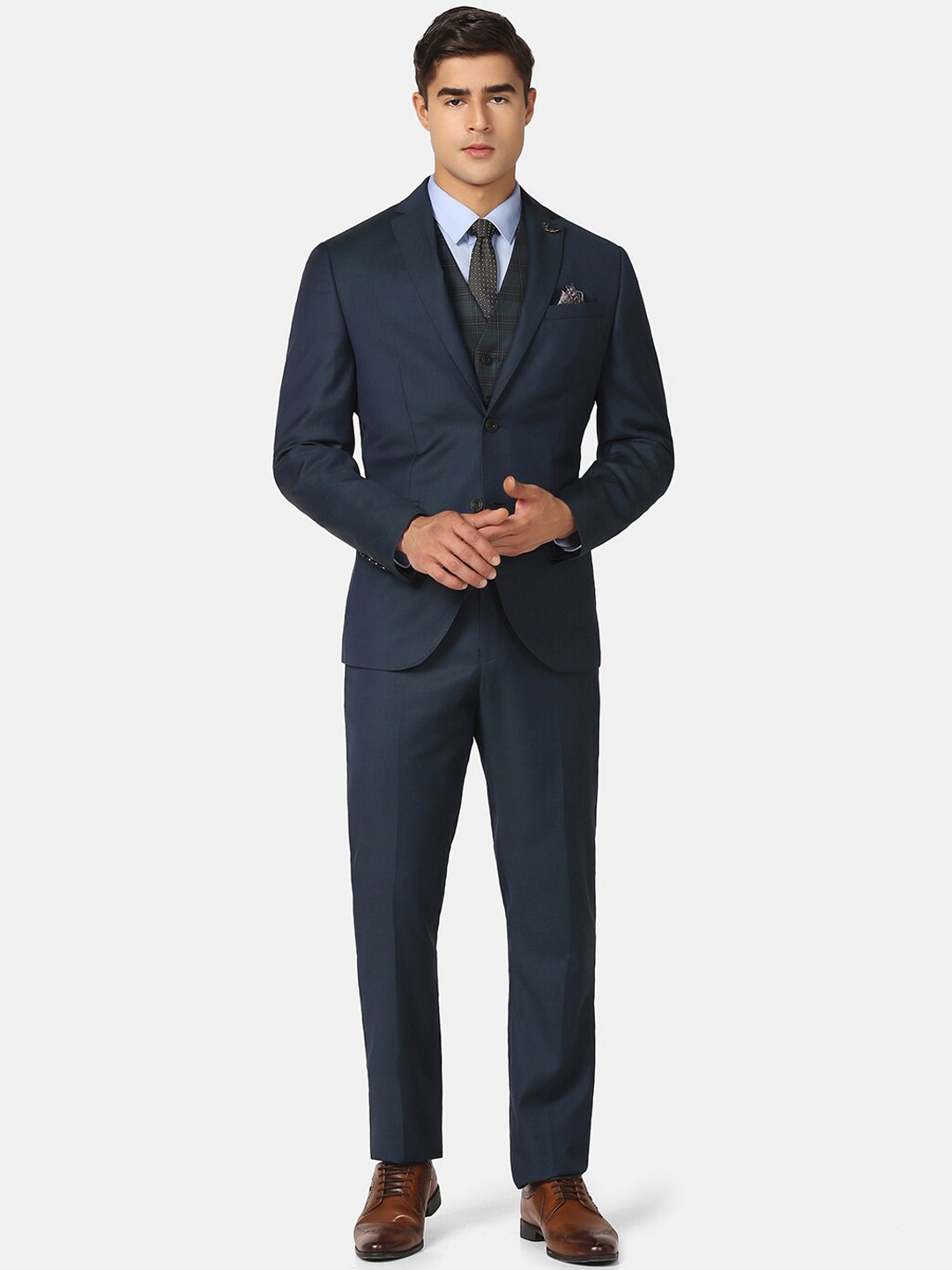 

Blackberrys Men Luxe Slim Fit Formal Suit, Blue