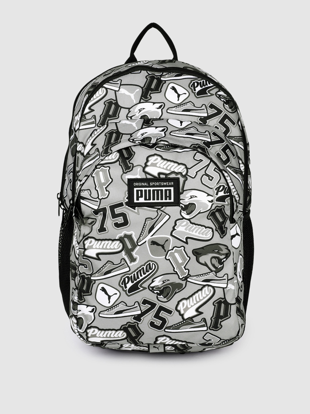 

Puma Unisex Brand Logo Printed Backpack, Grey