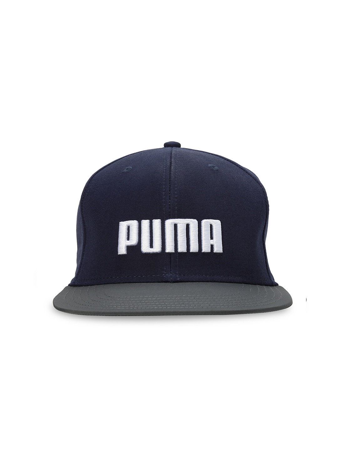 

Puma Unisex Embroidered Flat Brim Snapback Cap, Blue