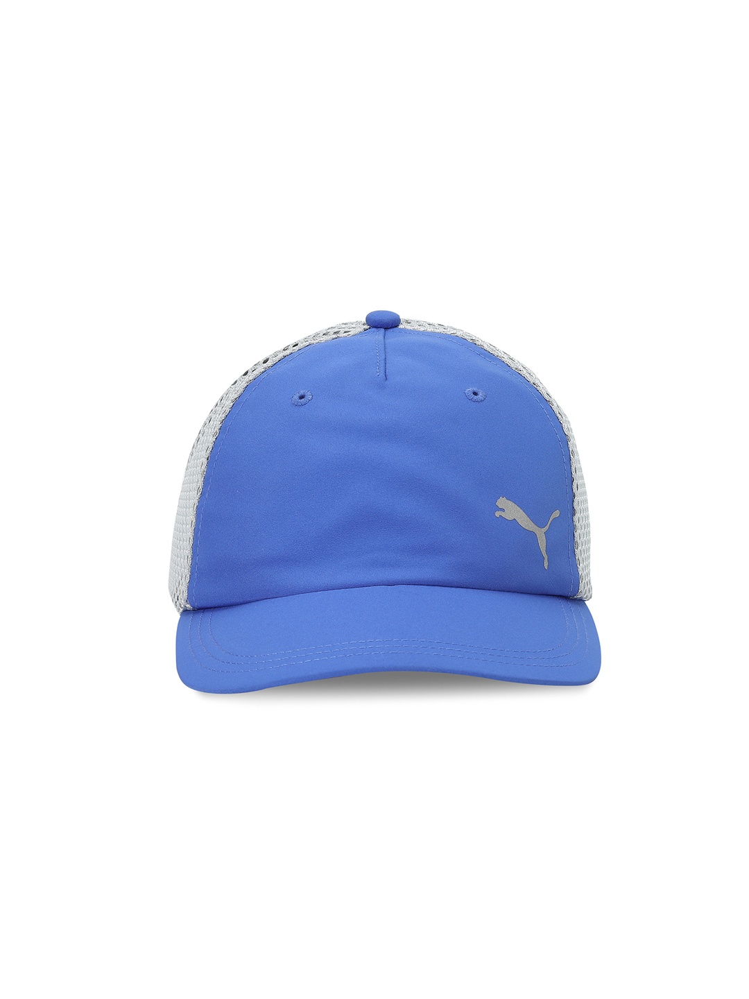 

Puma Unisex Colourblocked Running Trucker Baseball Cap, Blue