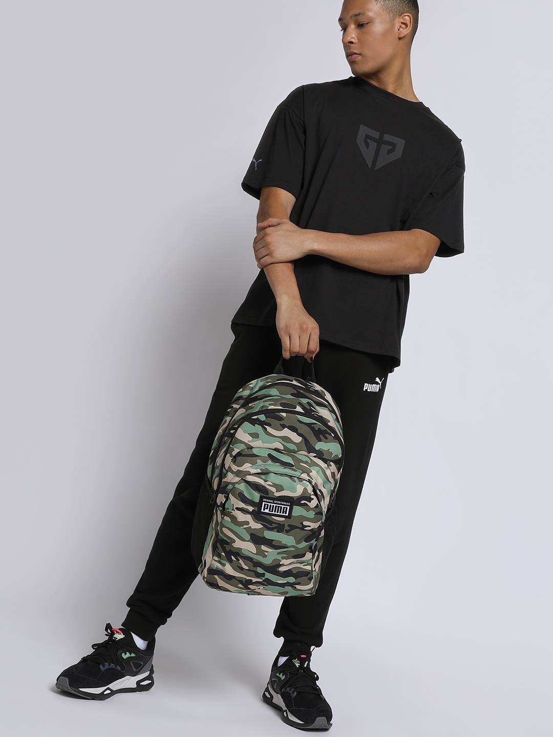

Puma Unisex Camouflaged Backpack, Olive