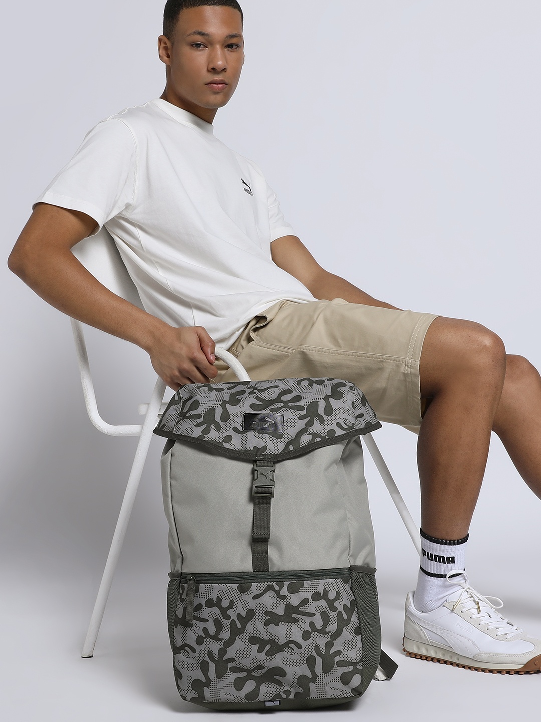 

Puma Unisex Camouflaged Backpack, Olive