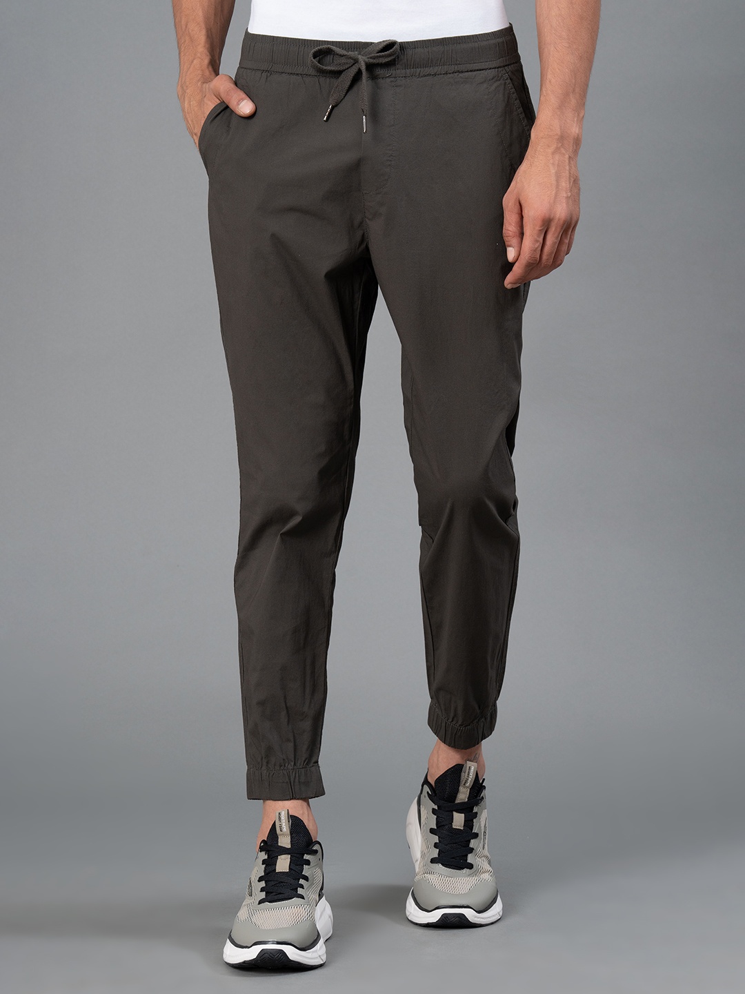 

Red Tape Men Mid-Rise Joggers, Grey