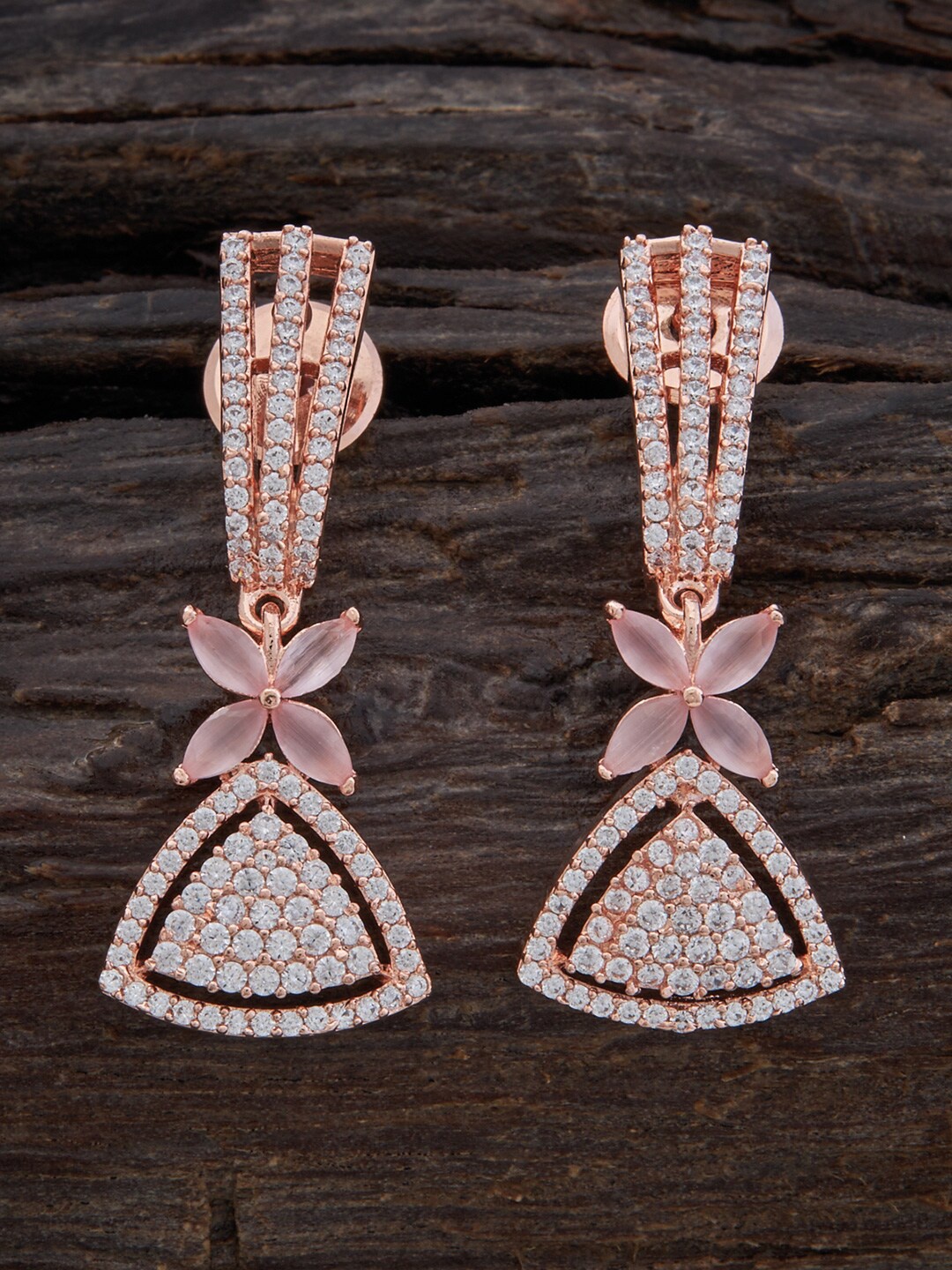 

Kushal's Fashion Jewellery Rose Gold-Plated Contemporary Drop Earrings