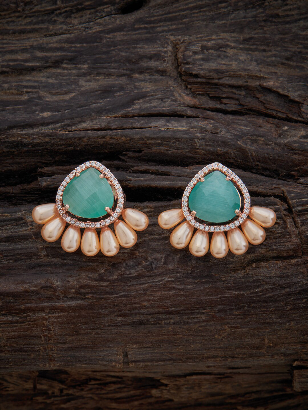 

Kushal's Fashion Jewellery Rose Gold-Plated Contemporary Studs Earrings