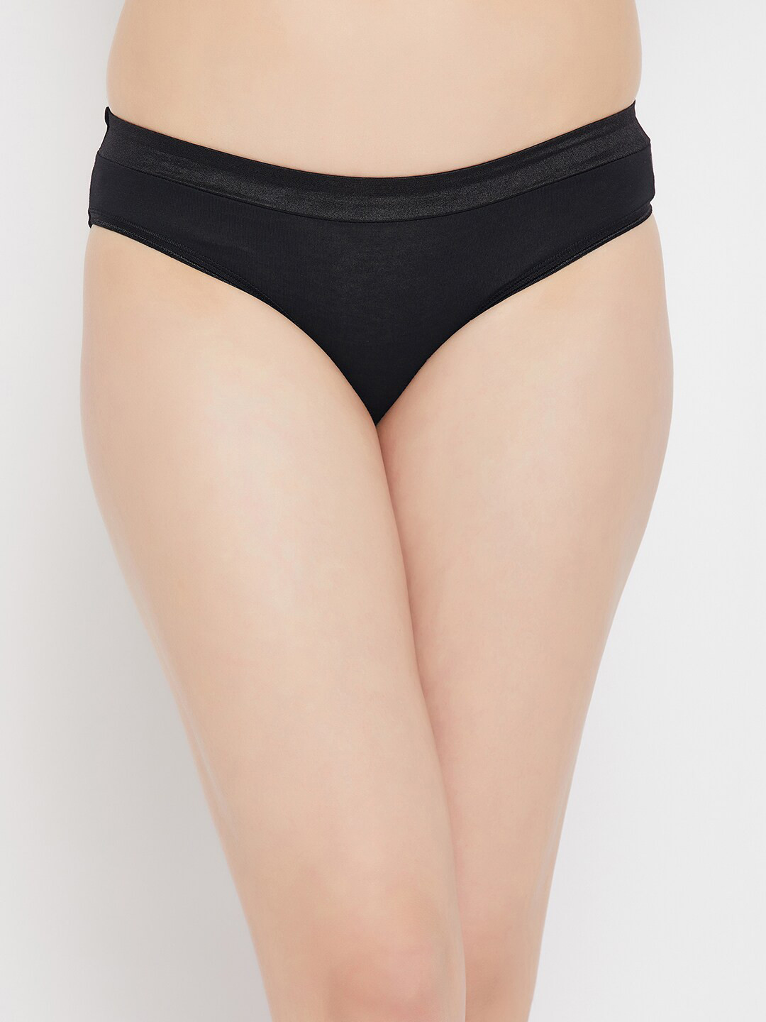 

Clovia Women Cotton Low Waist Bikini Briefs PN3540P13S, Black