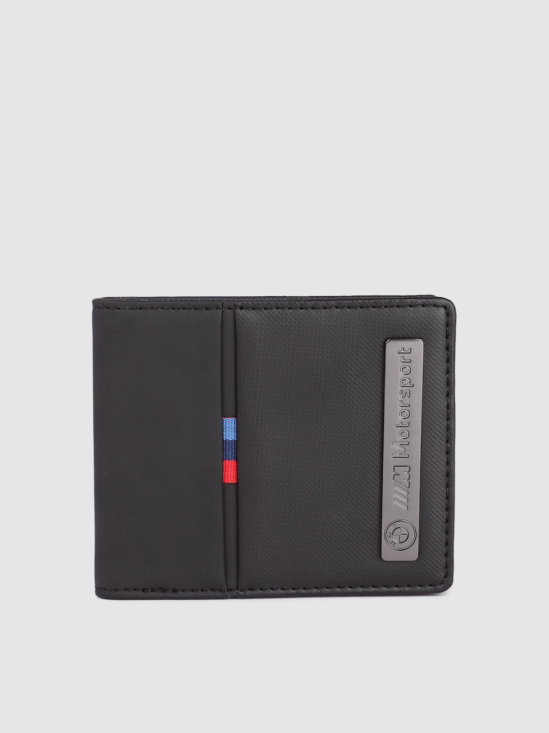 

PUMA Motorsport Unisex Solid BMW M Two Fold Wallet With Brand Logo Applique Detail, Black
