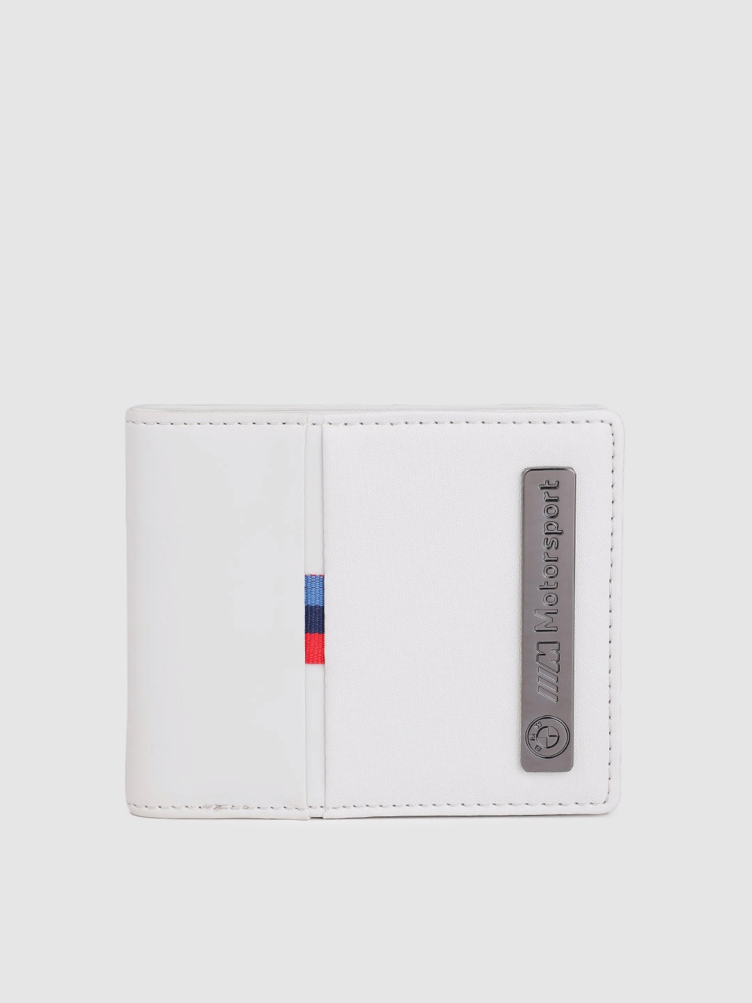 

PUMA Motorsport Unisex Solid BMW M Two Fold Wallet With Brand Logo Applique Detail, Grey