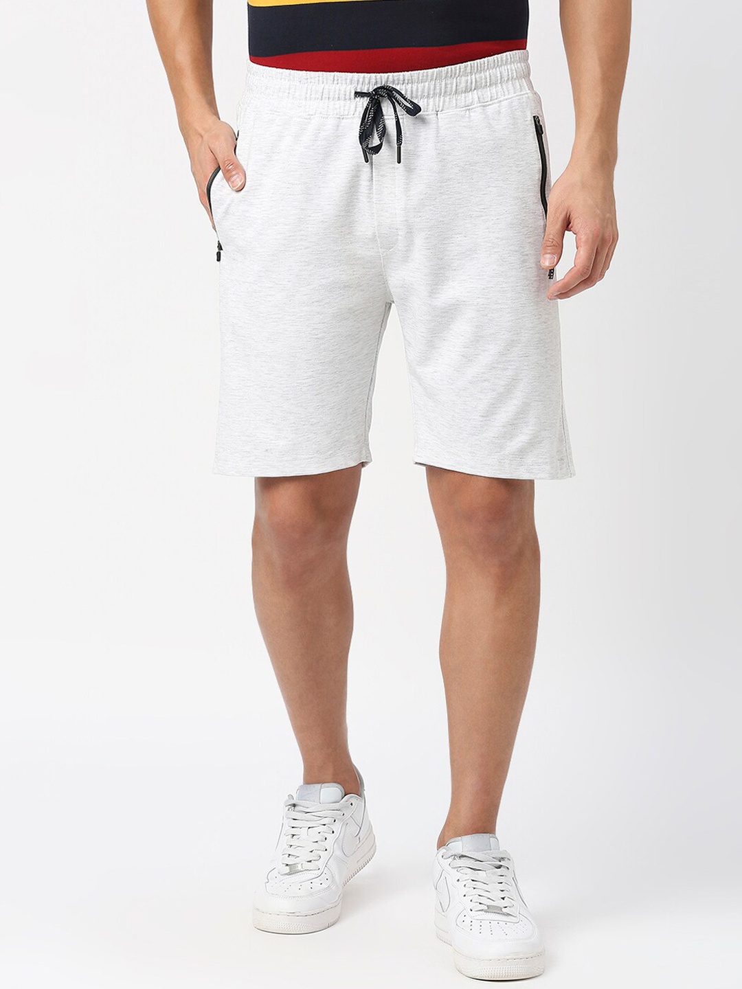 

DRAGON HILL Men Mid-Rise Slim Fit Casual Shorts, Grey
