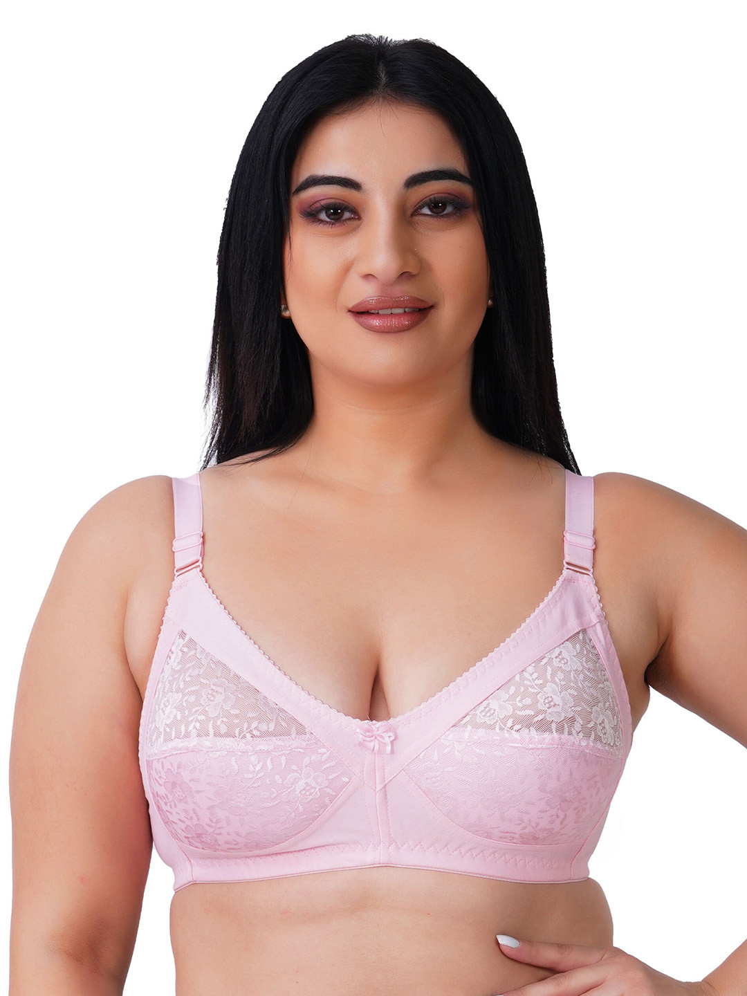 

LADYLAND Full Coverage All day Comfort Cotton T-shirt Bra, Pink