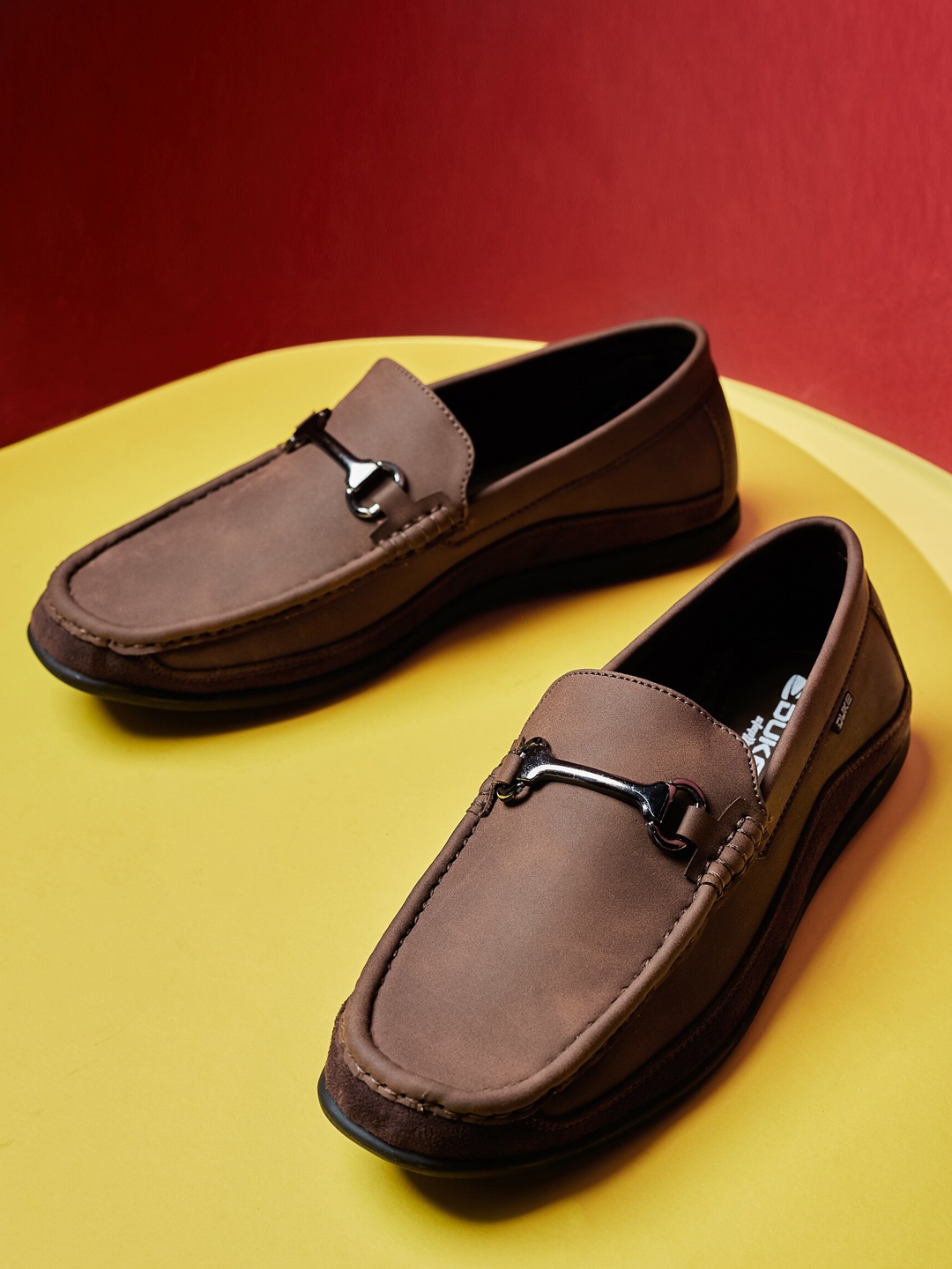 

Duke Men Buckled Horsebit Loafers, Brown