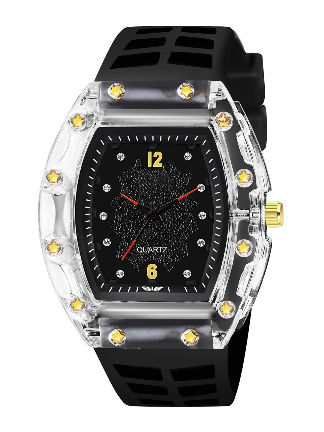 

CERO Bracelet Style Straps Analogue Watch M-YBELY-Squ -Blacknew, Black