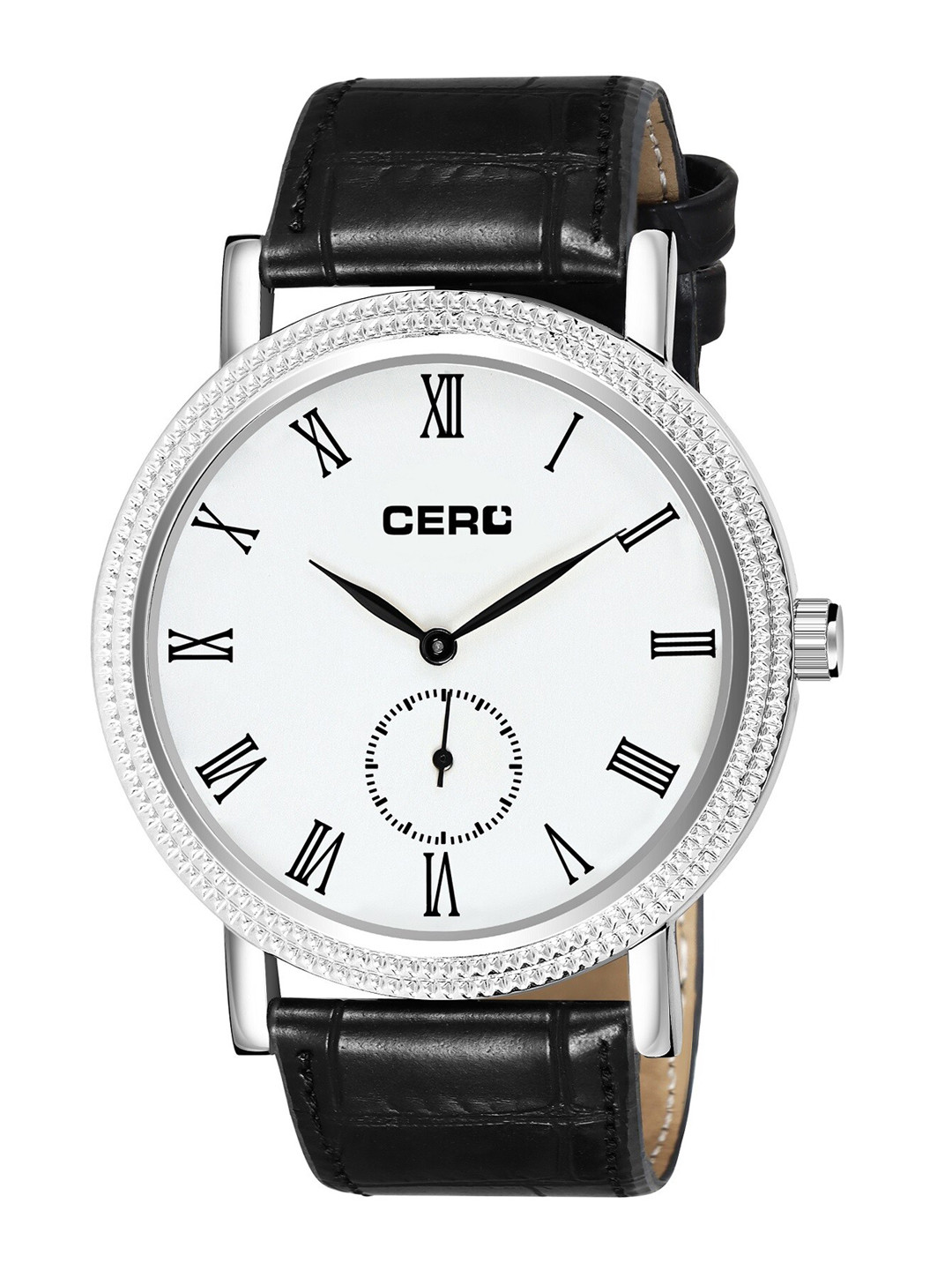 

CERO Stainless Steel Straps Analogue Watch AB210-WCL-SIlver-Whitenew, Black