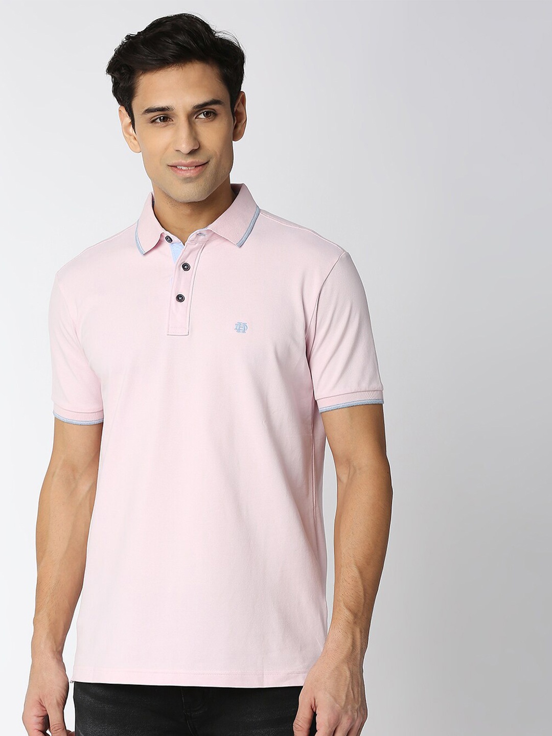 

DRAGON HILL Polo Collar Slim Fit T-shirt, Pink
