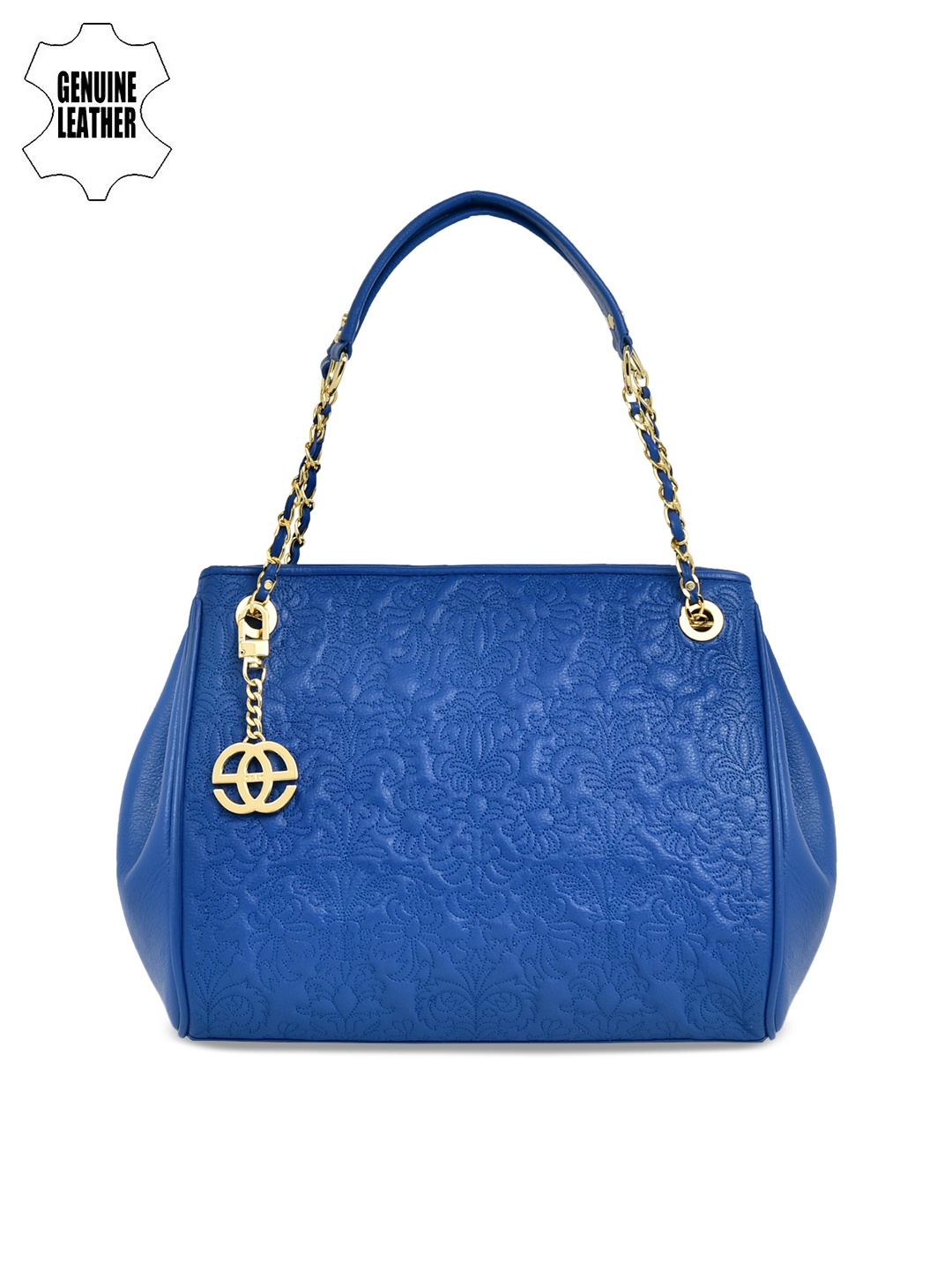 

Eske Blue Textured Handheld Bag