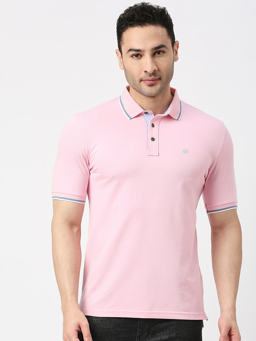 

DRAGON HILL Polo Collar Slim Fit T-shirt, Pink