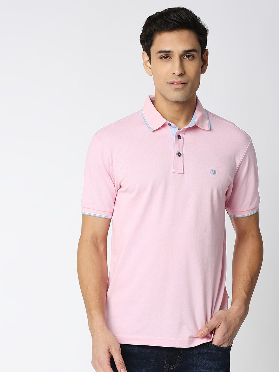 

DRAGON HILL Polo Collar Slim Fit T-shirt, Pink