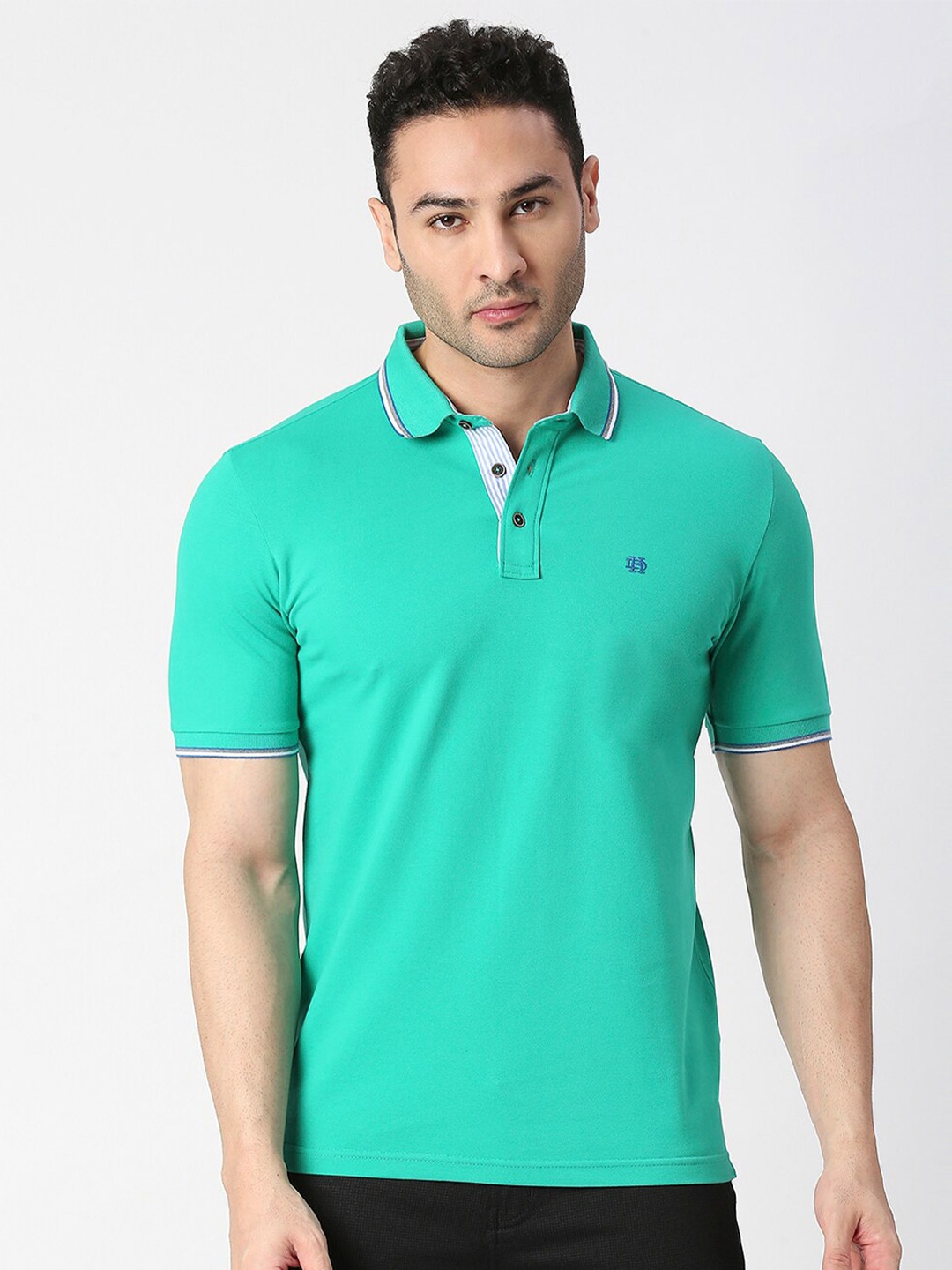 

DRAGON HILL Polo Collar Slim Fit T-shirt, Green