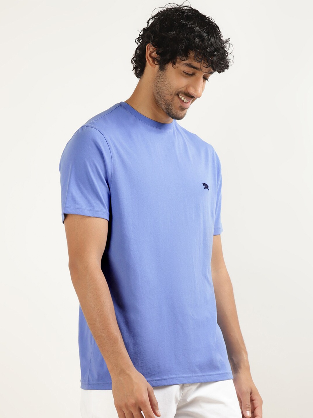 

Andamen Round Neck Cotton T-shirt, Violet