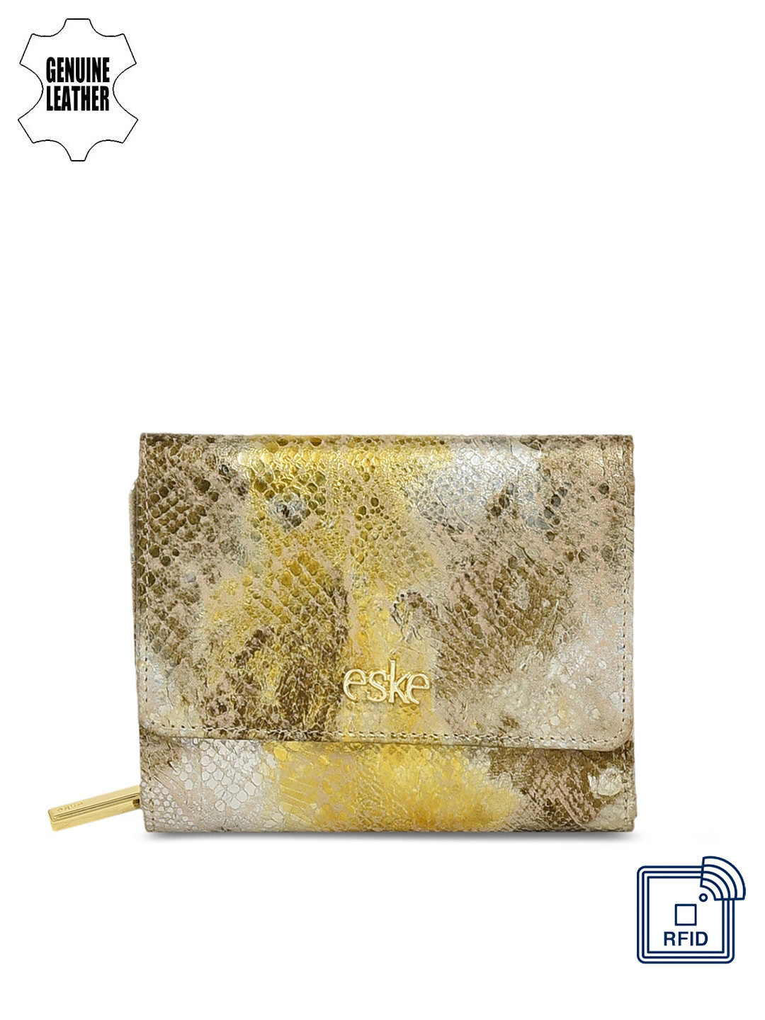 

Eske Women Multicoloured Solid Three Fold Wallet, Multi