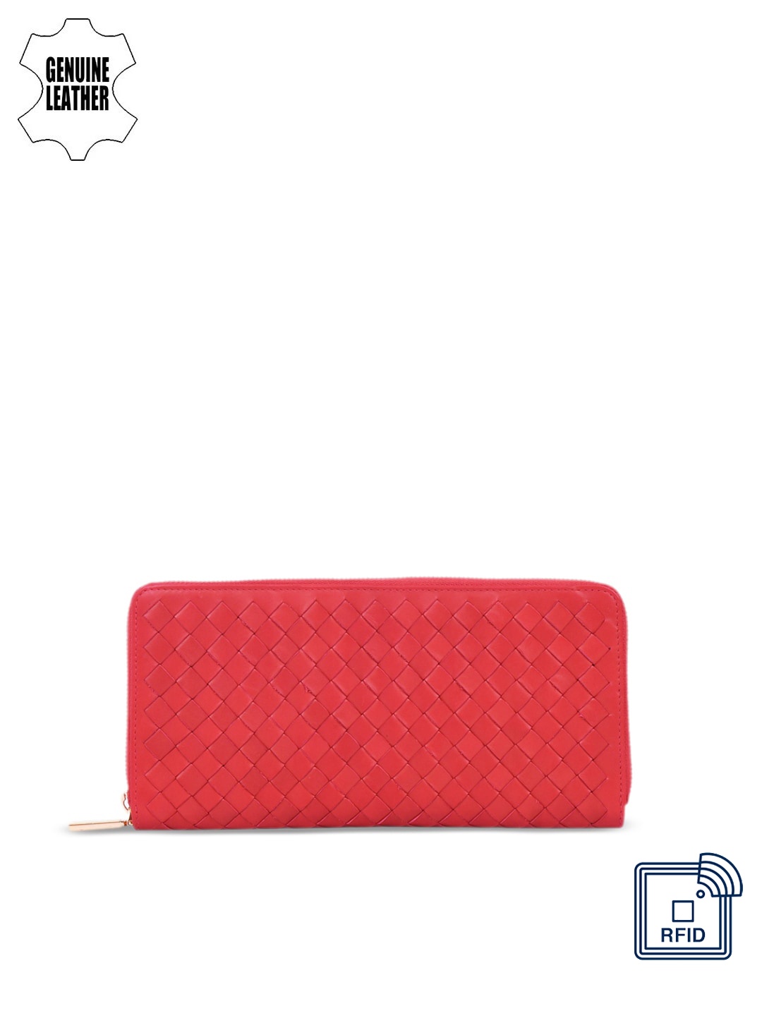 

Eske Women Red Solid Zip Around Wallet