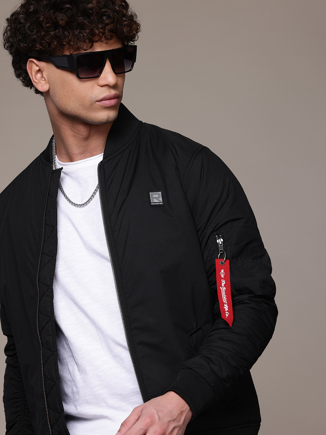 

The Roadster Lifestyle Co. Longline Padded Jacket With Ruched Sleeves Detail, Black