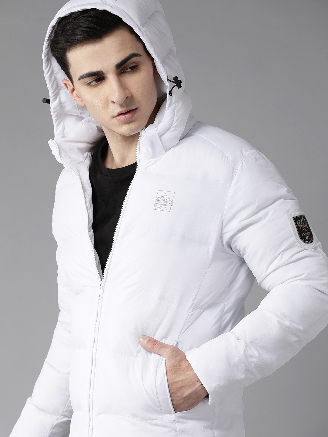 

The Roadster Lifestyle Co. Hooded Padded Jacket, White