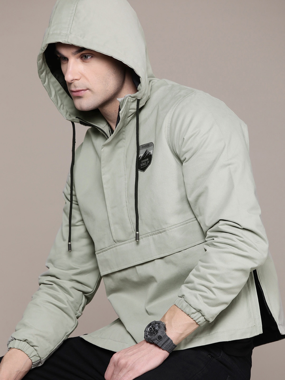 

The Roadster Lifestyle Co. Hooded Tailored Jacket, Green