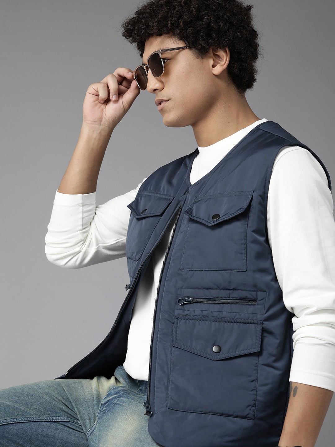 

The Roadster Lifestyle Co. Padded Jacket, Navy blue